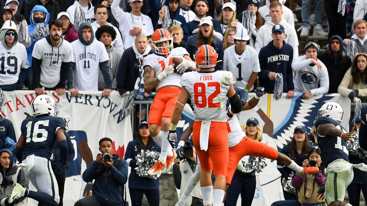 Illinois outlasts No. 7 Penn State in record-breaking nine overtimes – NBC  Sports Chicago